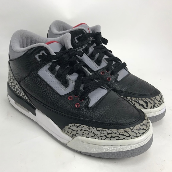 AIR JORDAN III 3 RETRO GS SIZE US 6Y BLACK CEMENT - Picture 2 of 8